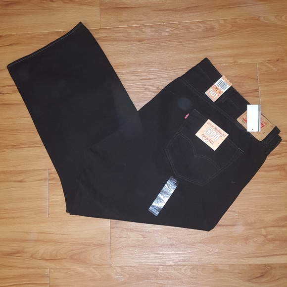 Levi's Other - Levi's 501 Big & TalOriginal Fit Black Jeans 50x30